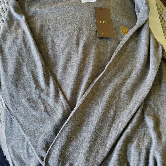 New GUCCI Logo Men's Crewneck Wool Sweater - Picture 2 of 6